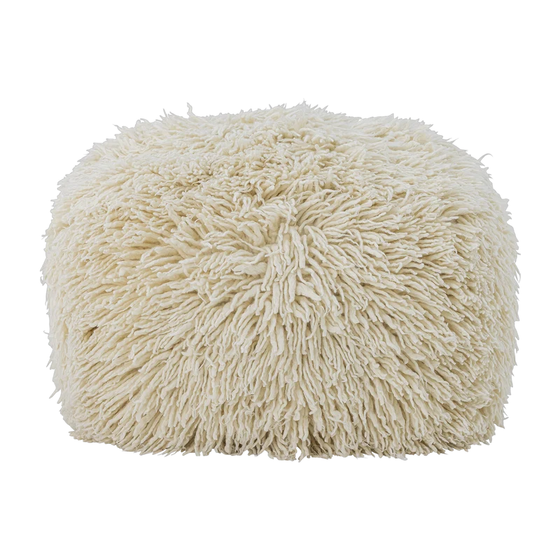 Pouf en laine naturelle 80x45x80cm Lomba - Bloomingville