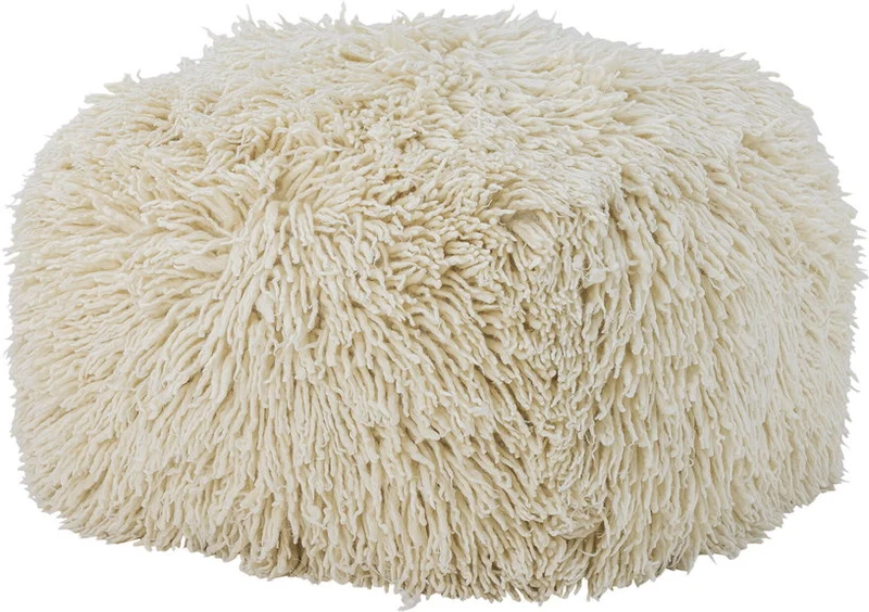 Pouf en laine naturelle 80x45x80cm Lomba - Bloomingville