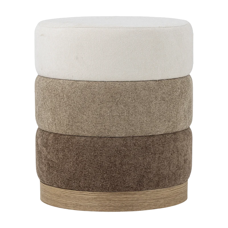 Pouf en polyester marron 40x45cm Bilbao - Bloomingville