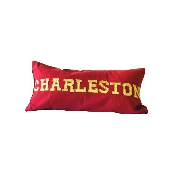 Red Personalized Name Pillow Cover, Queen/King Bed Pillow