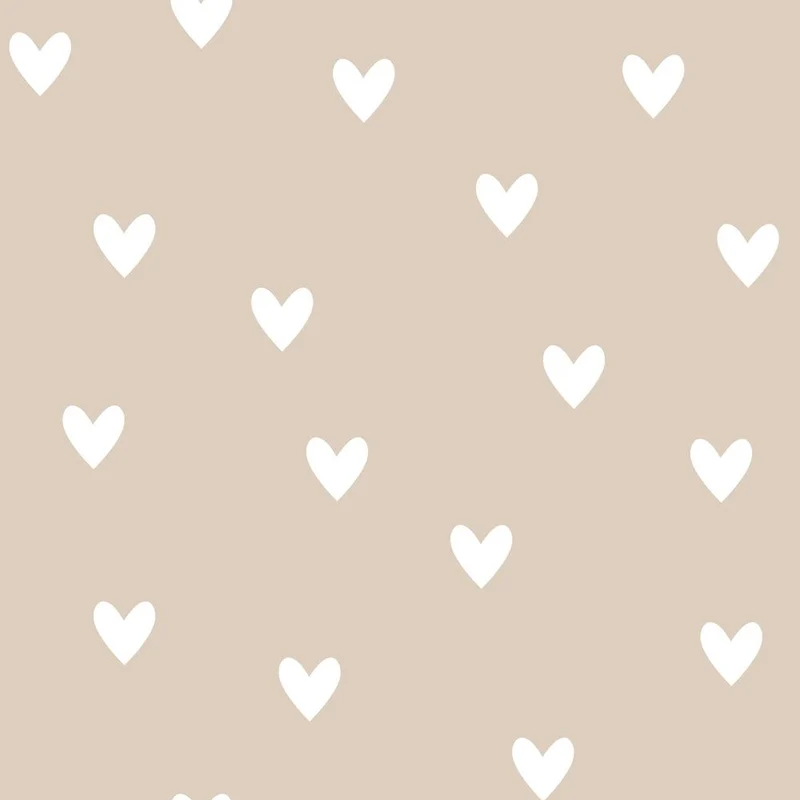 Dekornik Tapete Simple Herzen Beige Streifen 50 x 280
