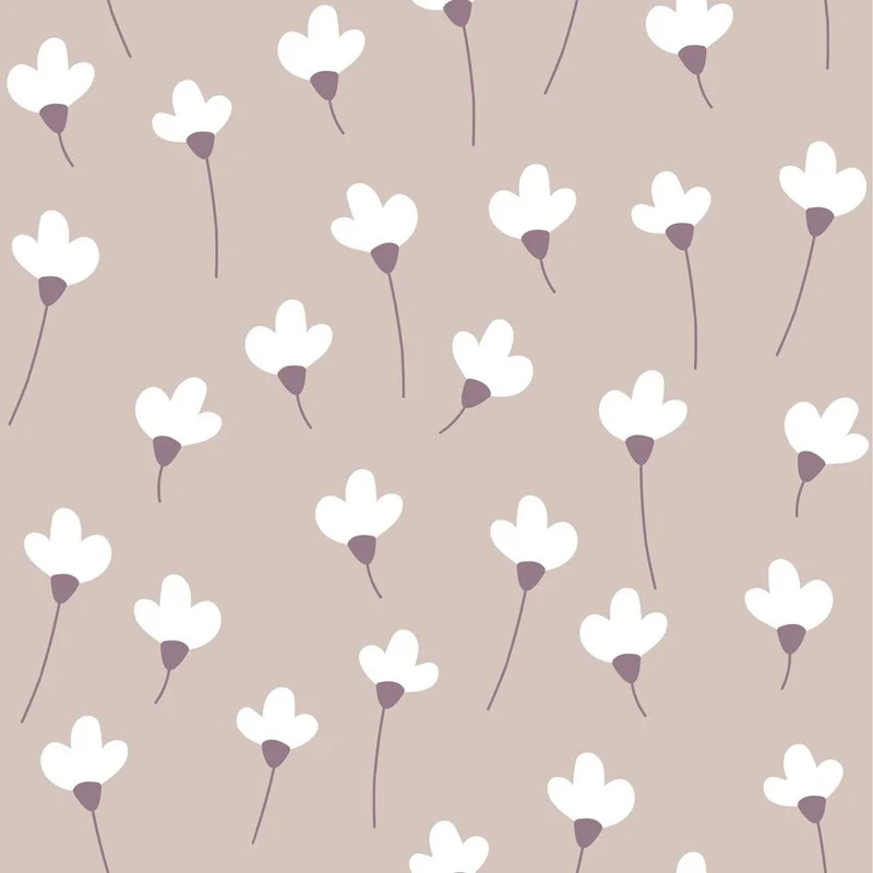 Dekornik Tapete Simple Gänseblümchen on powder pink Streifen 50 x 280