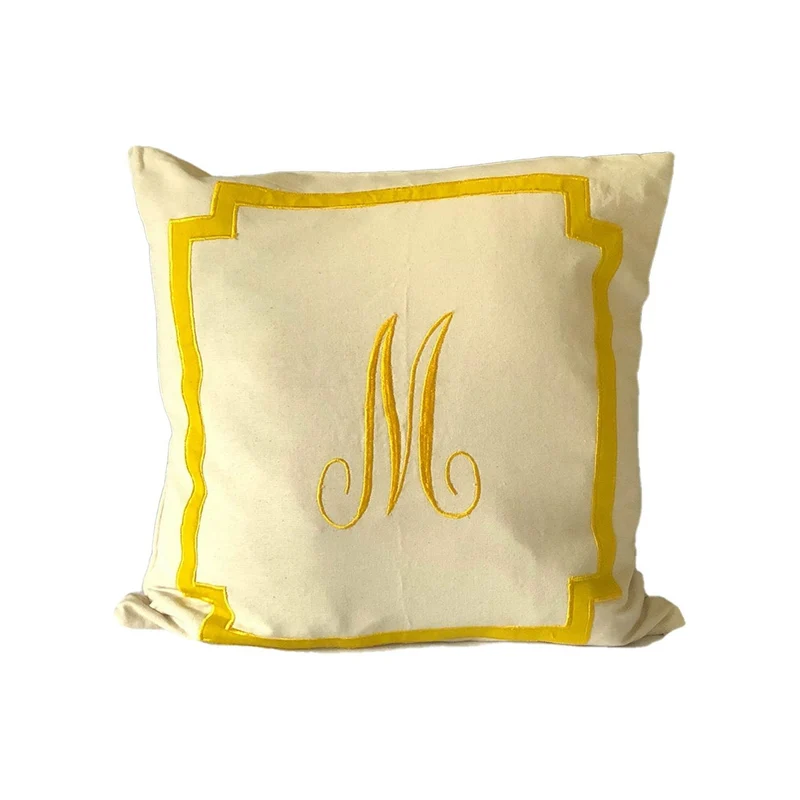 Ivory Monogrammed Pillows, Personalzed Gift, Monogram Gift Idea