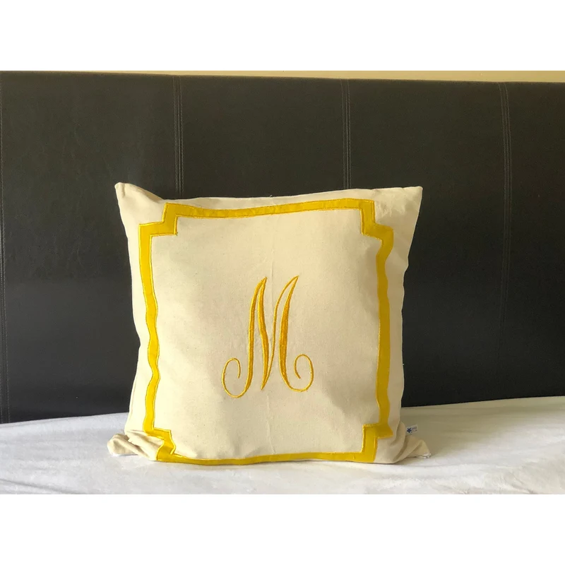 Ivory Monogrammed Pillows, Personalzed Gift, Monogram Gift Idea