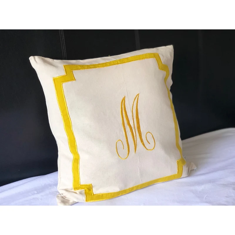 Ivory Monogrammed Pillows, Personalzed Gift, Monogram Gift Idea