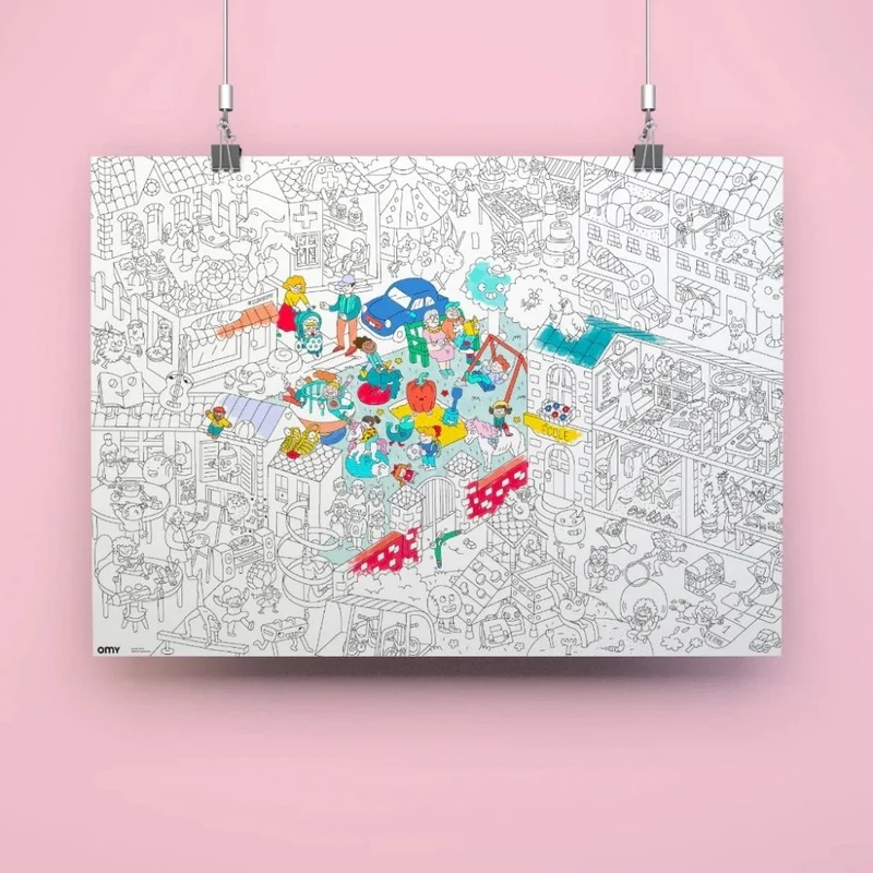 GIANT COLOURING POSTER - KIDS LIFE