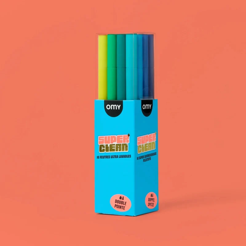 SUPER CLEAN 16 WASHABLE FELT PENS