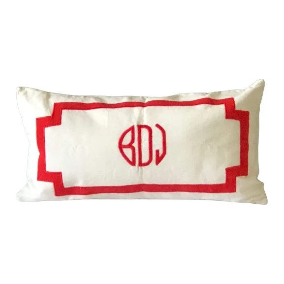 Couples gift, Monogrammed Pillows, Anniversary Gift Ideas, 12"x 20"