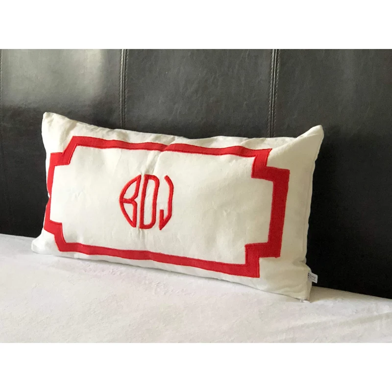 Couples gift, Monogrammed Pillows, Anniversary Gift Ideas, 12"x 20"
