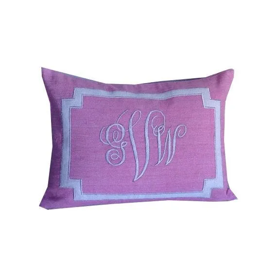 Home Decor, Monogram Lumbar Nursery Pillow, Nursery Pillow decor