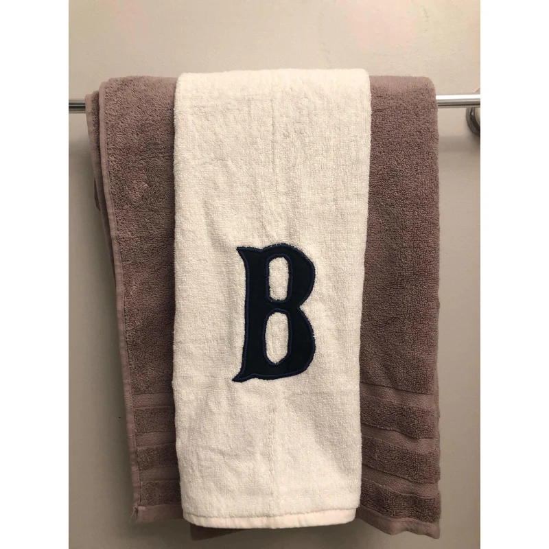 Monogram Applique Face Towel, Cotton Appliqued Towel