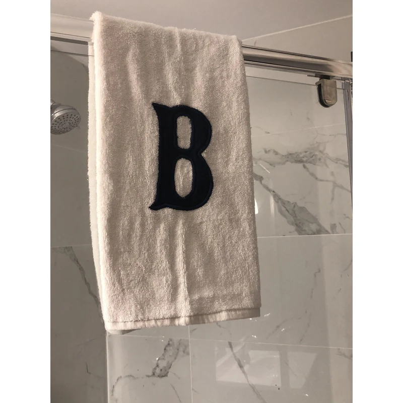 Monogram Applique Face Towel, Cotton Appliqued Towel
