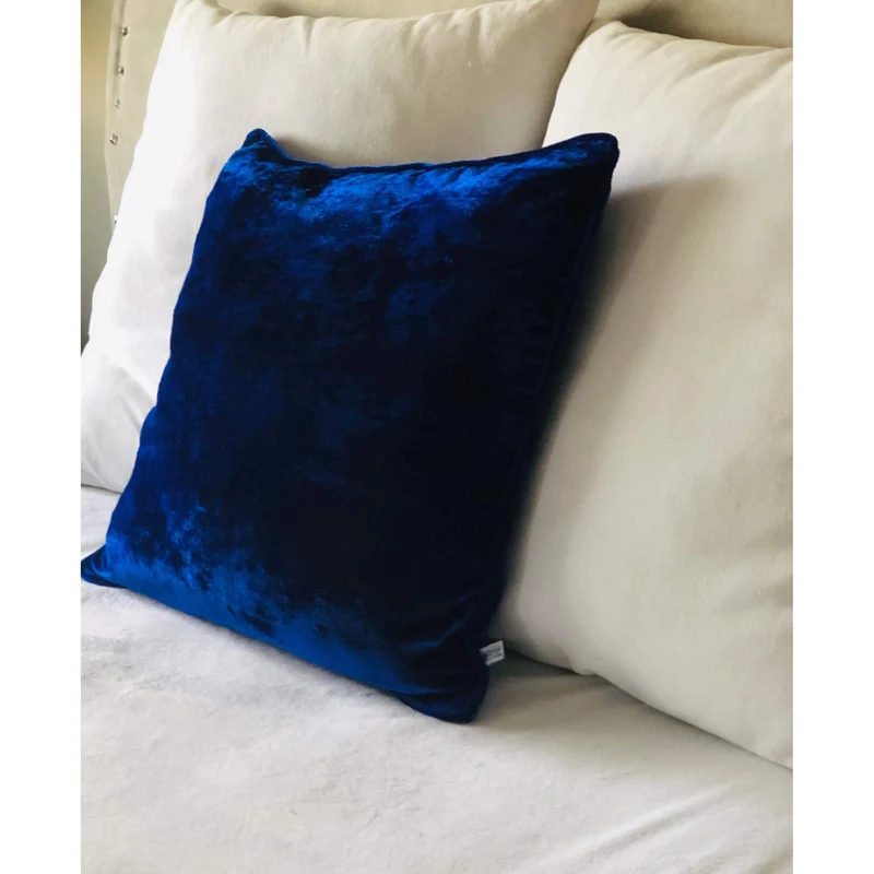 Blue Velvet Pillows, Velvet sofa pillows