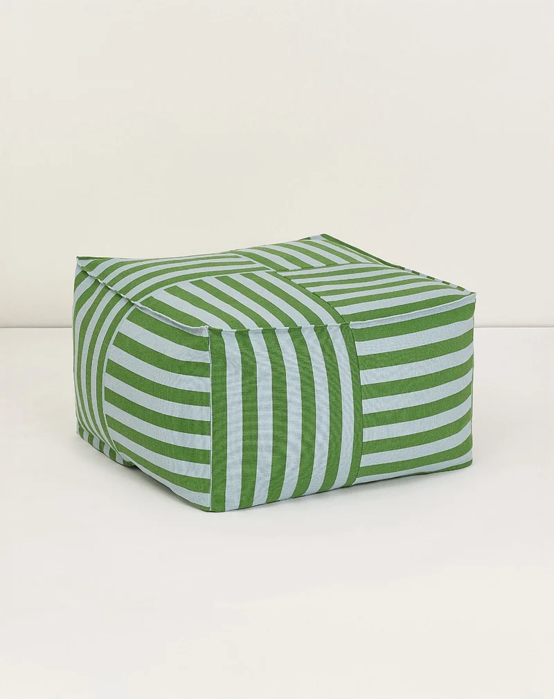 Nobodinoz Sitzpouf Otto Grün Blau gestreift