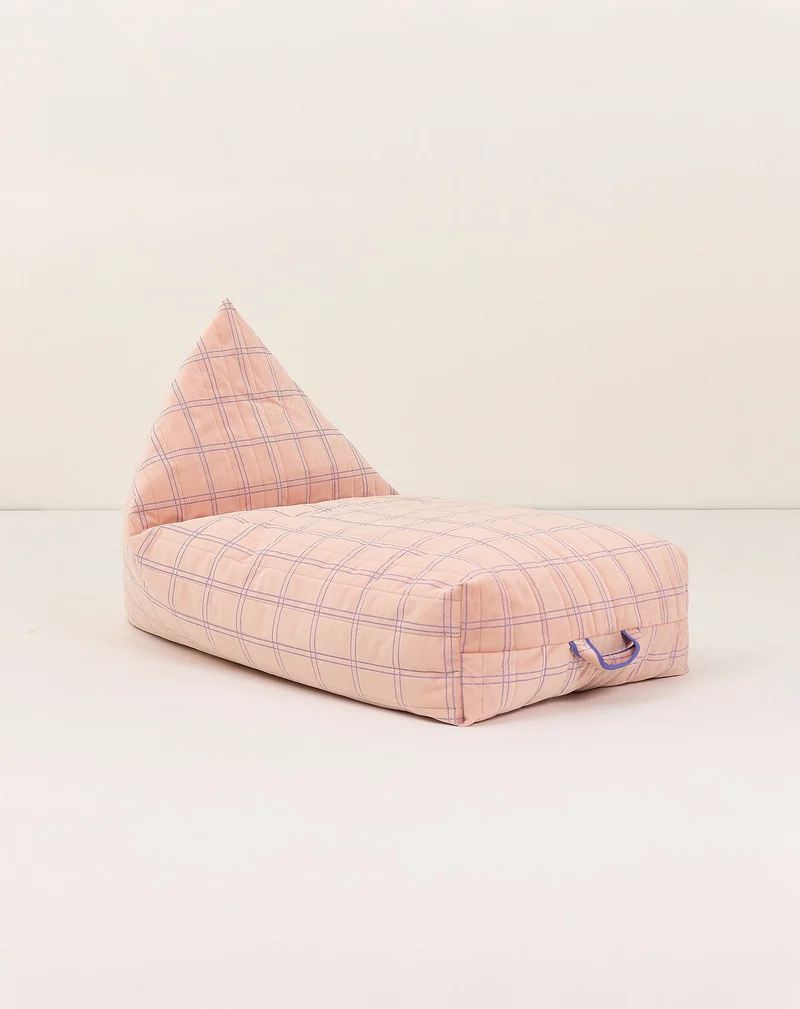 Nobodinoz langer Sitzsack Oasis Eco-Velvet Kindergrösse Grün