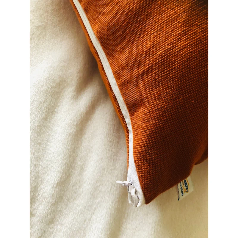 Monogram Rust Pillow Cover, Decorative Monogrammed