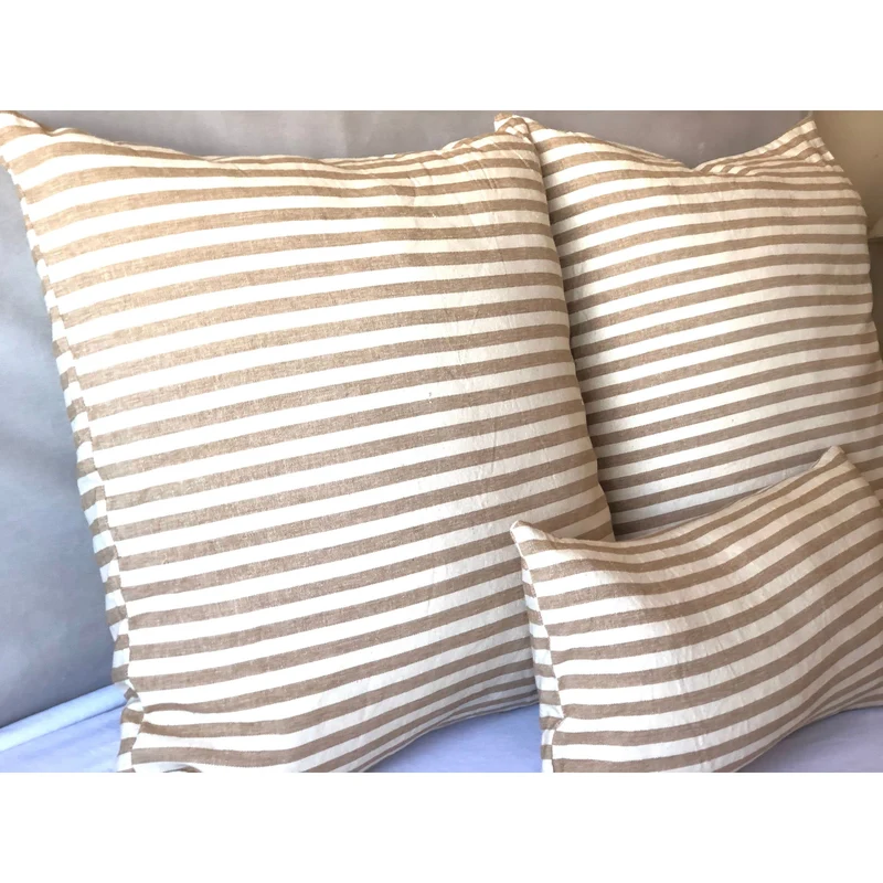 Boho Chic Throw Pillows Ticking Pillow Covers, Toss Pillow Covers