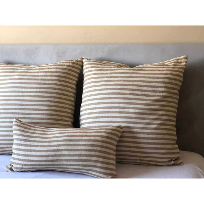 Boho Chic Throw Pillows Ticking Pillow Covers, Toss Pillow Covers
