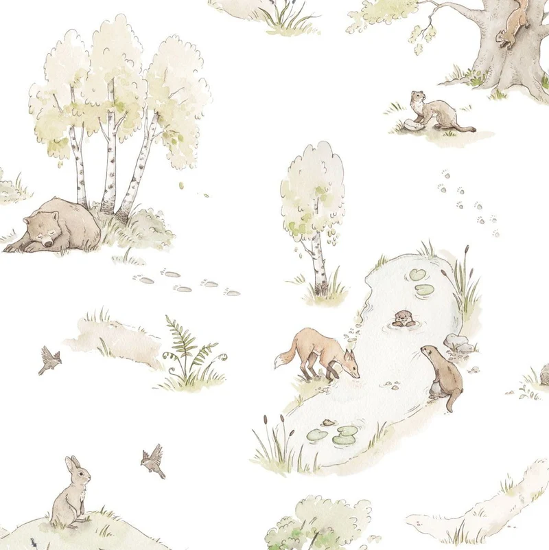 Dekornik Tapete Fairytale Forest Streifen 100 x 280