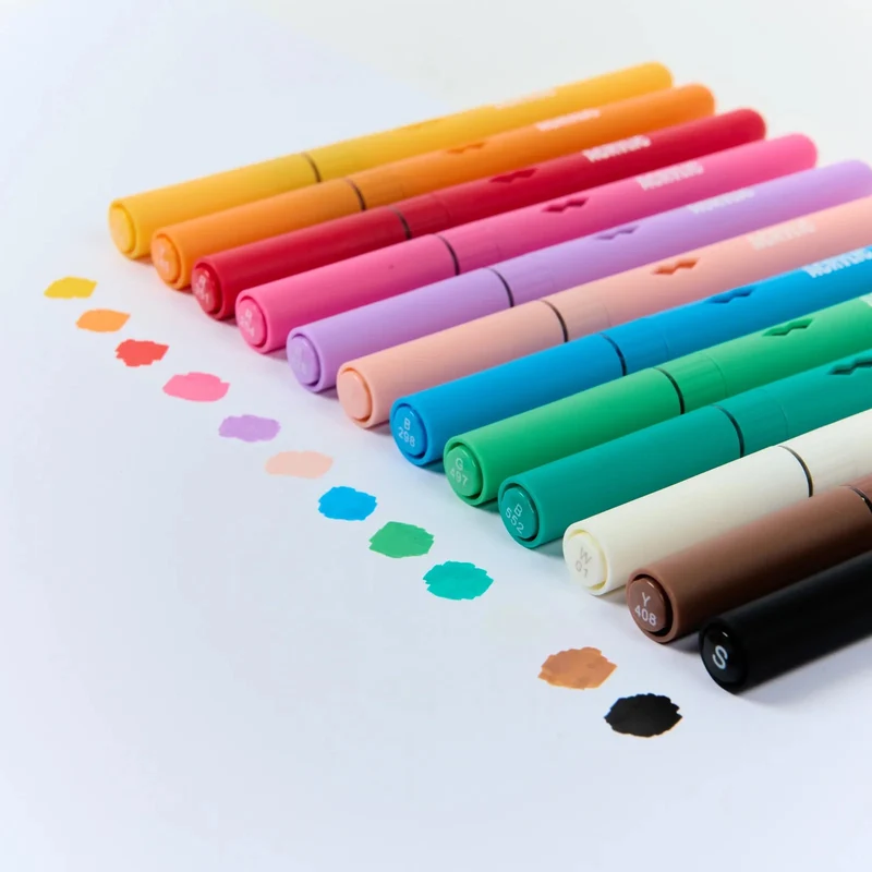 BRUSH POWER ACRYLIC MARKER PENS (12 COLOURS)