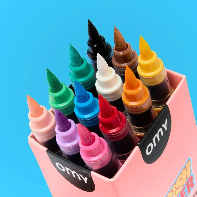 BRUSH POWER ACRYLIC MARKER PENS (12 COLOURS)