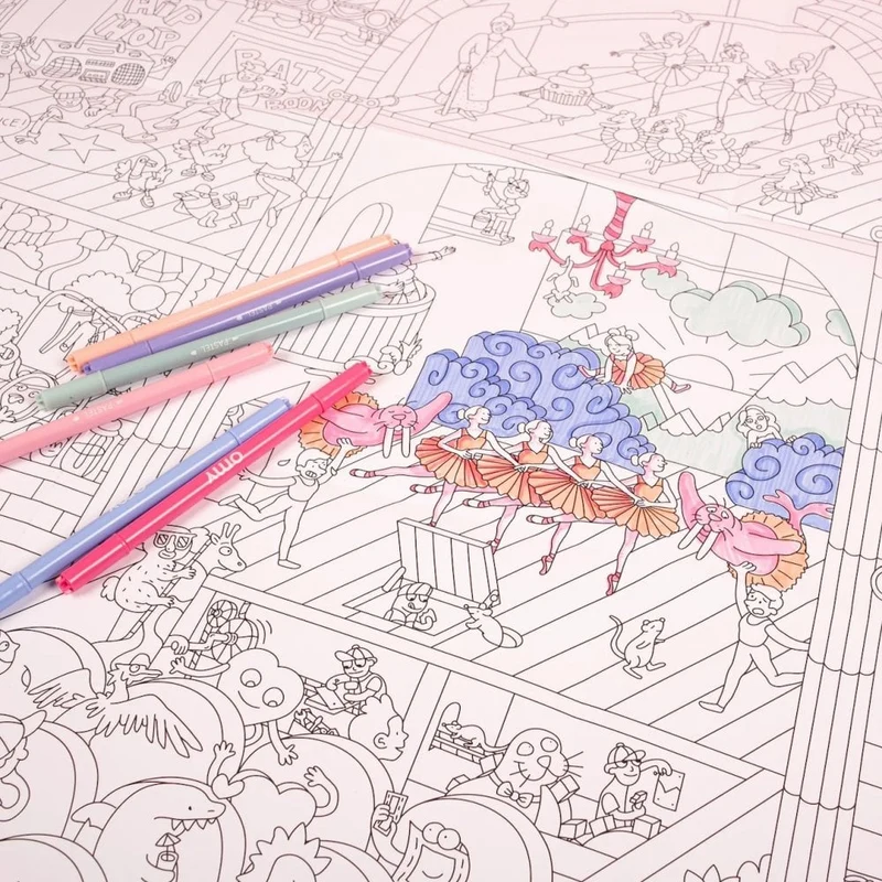 GIANT COLOURING POSTER - DANCE