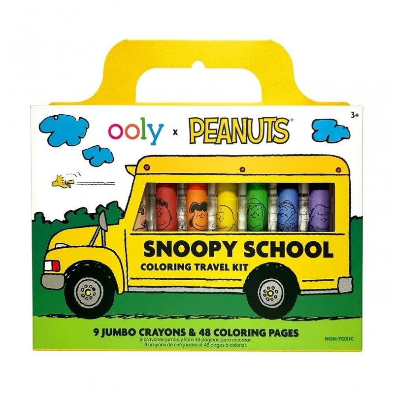 OOLY x PEANUTS SNOOPY SCHOOL COLOURING TRAVEL KIT (3 YEARS+)