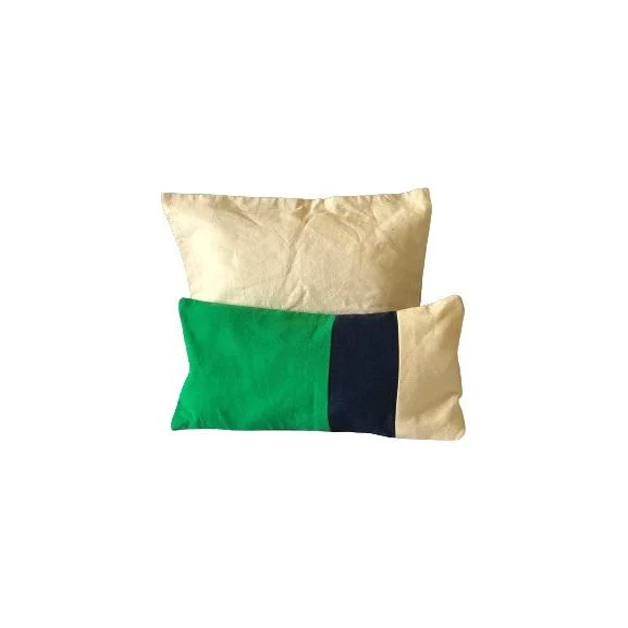 Color Block Green, Navy Pillows, 12x26