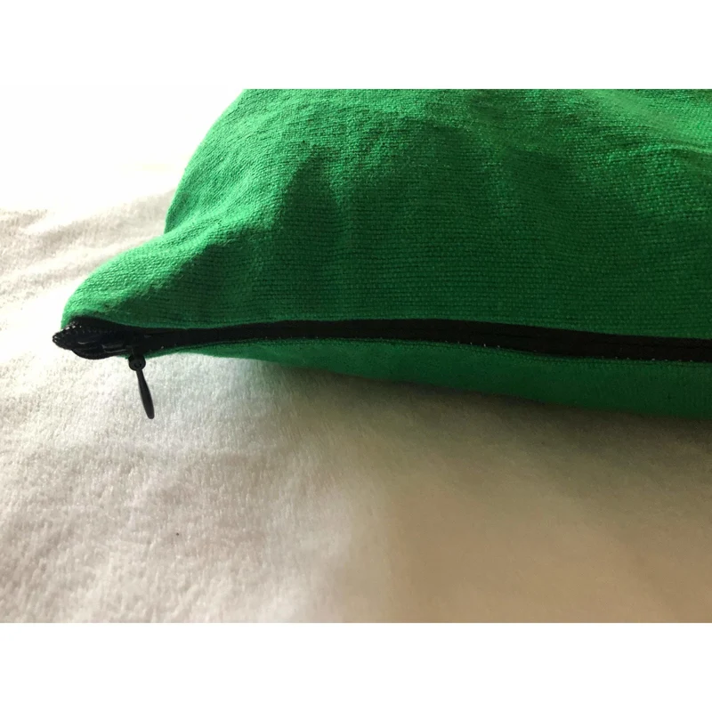 Color Block Green, Navy Pillows, 12x26
