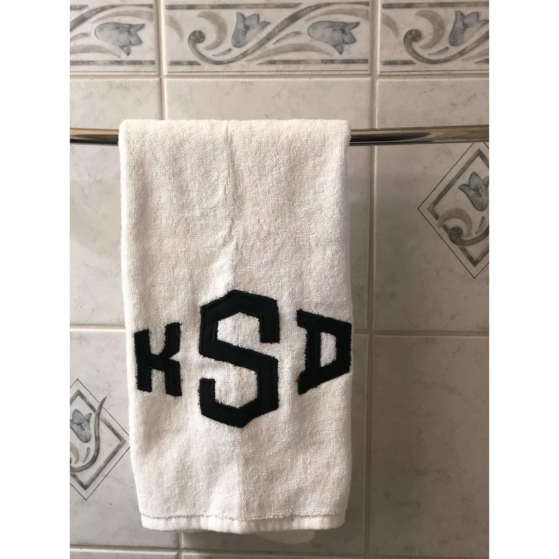 Monogram Applique Face Towel, Cotton Appliqued Towel