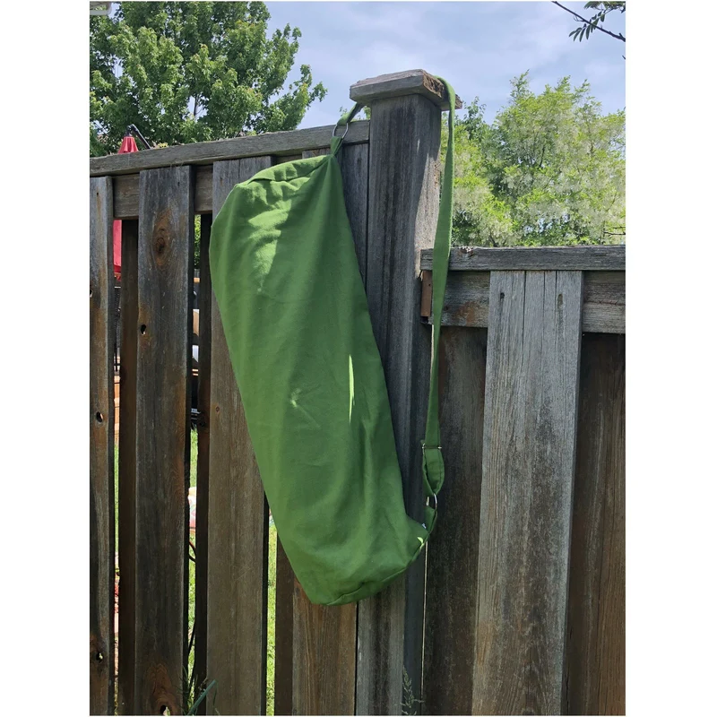 GreenYoga Mat Black Bag, Cotton Yoga Bag, Zipper Cotton Yoga bags