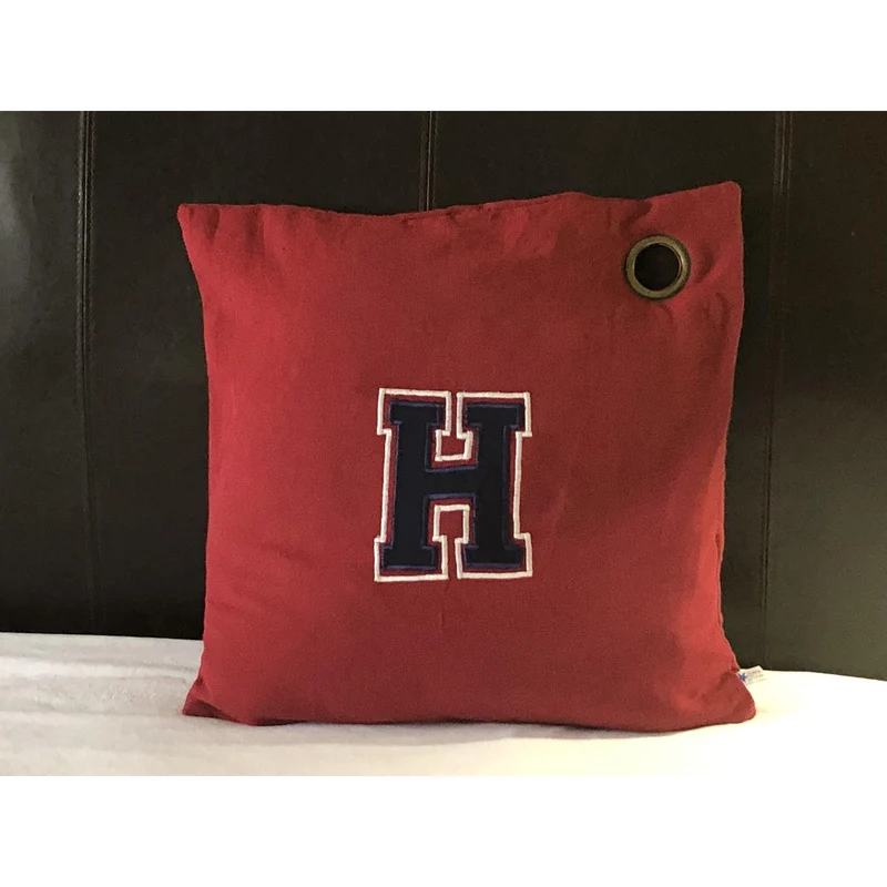 Rust College Monogram Pillows