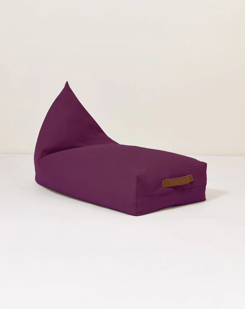 Nobodinoz langer Sitzsack Oasis Kindergrösse Blau