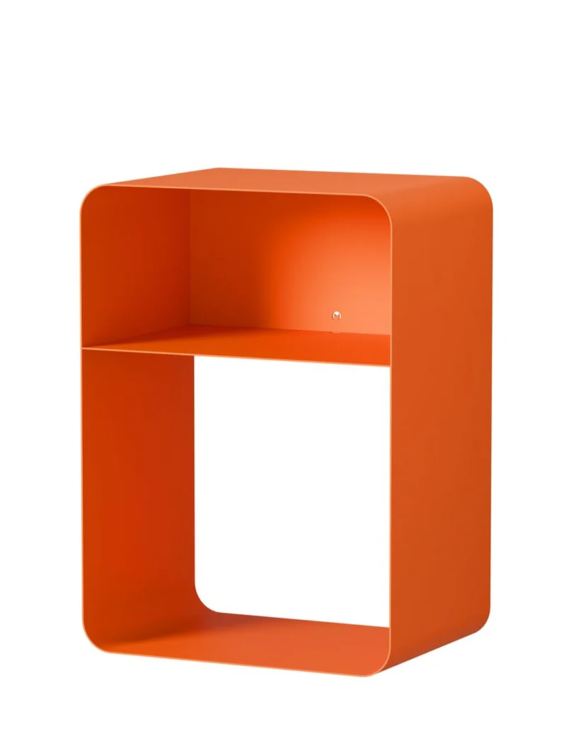 Table de chevet en acier orange sprizz 58x42x30cm Damio - Metallbude