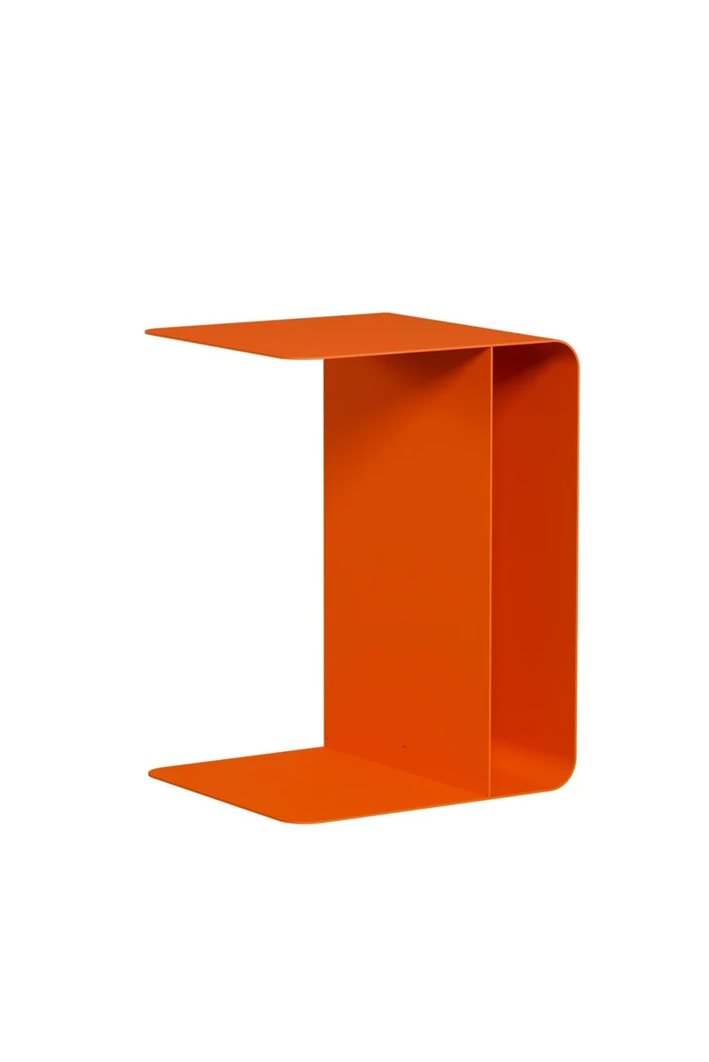 Table d'appoint en acier orange sprizz 60x40cm Cosmo - Metallbude