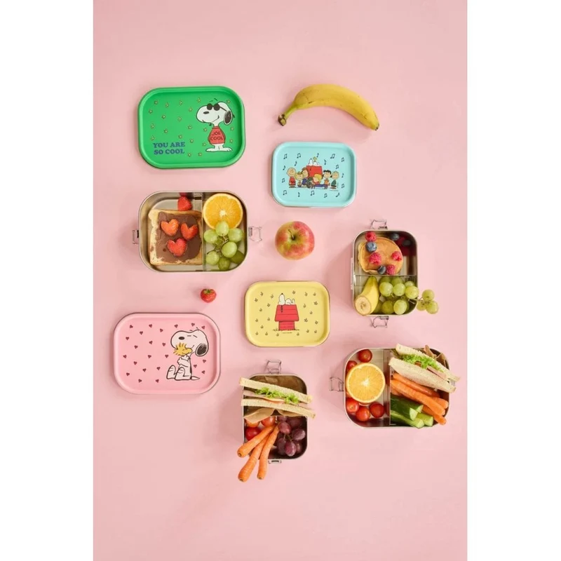 MEDIUM STAINLESS STEEL SNOOPY LUNCH BOX