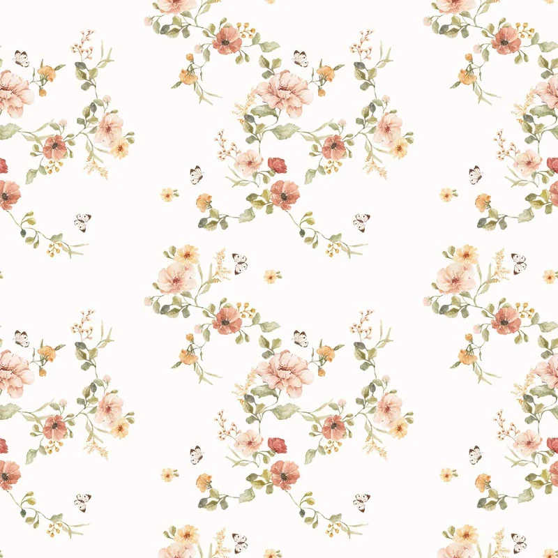 Dekornik Tapete Floral Vintage Streifen 50 x 280