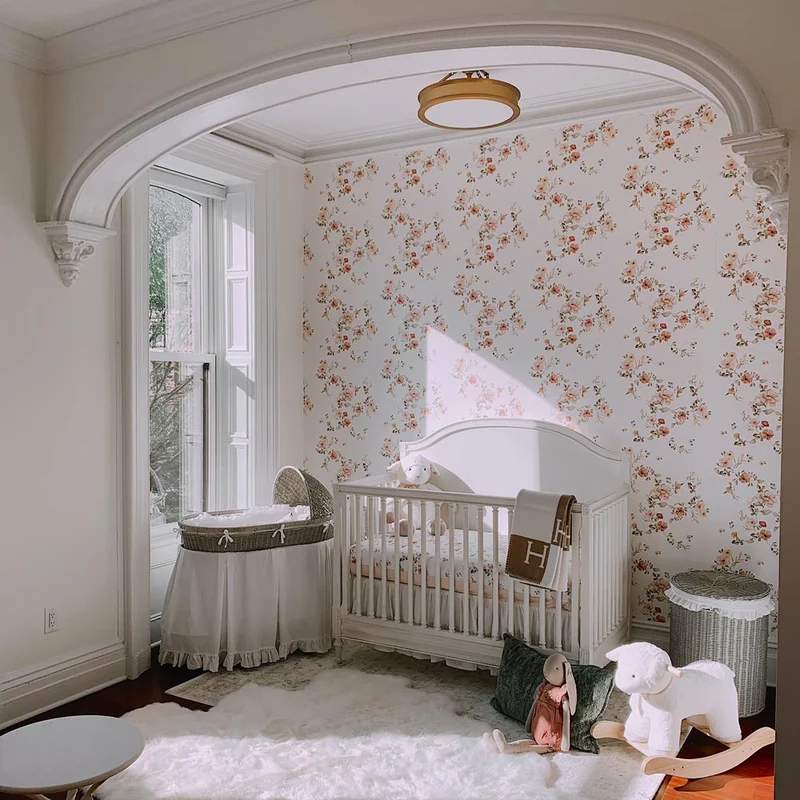 Dekornik Tapete Floral Vintage Streifen 50 x 280