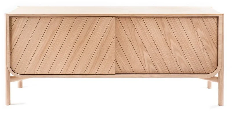 Buffet bas en chêne naturel 155 x 45 x 65 cm Marius - Hartô