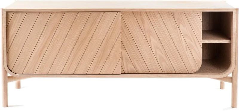 Buffet bas en chêne naturel 155 x 45 x 65 cm Marius - Hartô