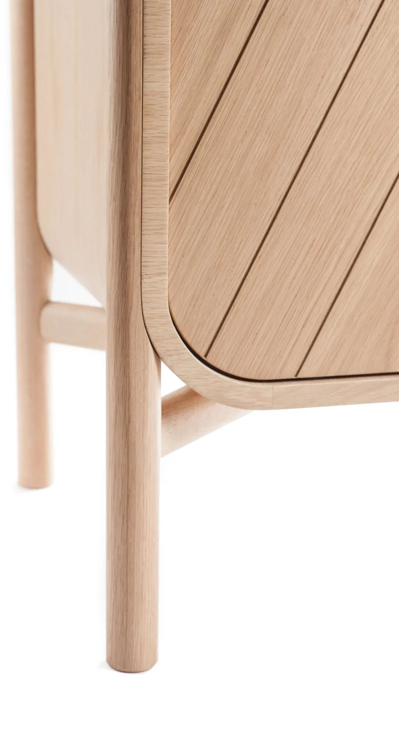 Buffet bas en chêne naturel 155 x 45 x 65 cm Marius - Hartô