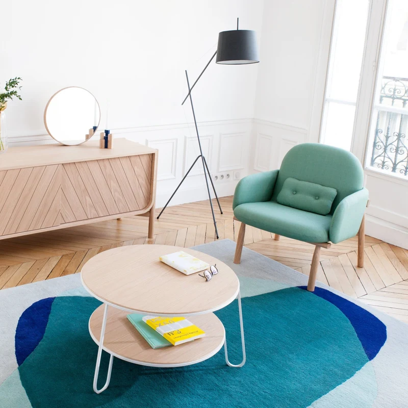 Table basse gris ardoise 70 cm Eugénie - Hartô