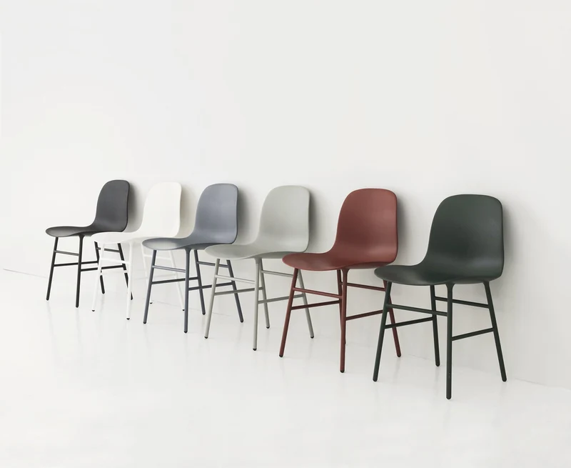 Chaise en acier et pp blanc Form - Normann Copenhagen