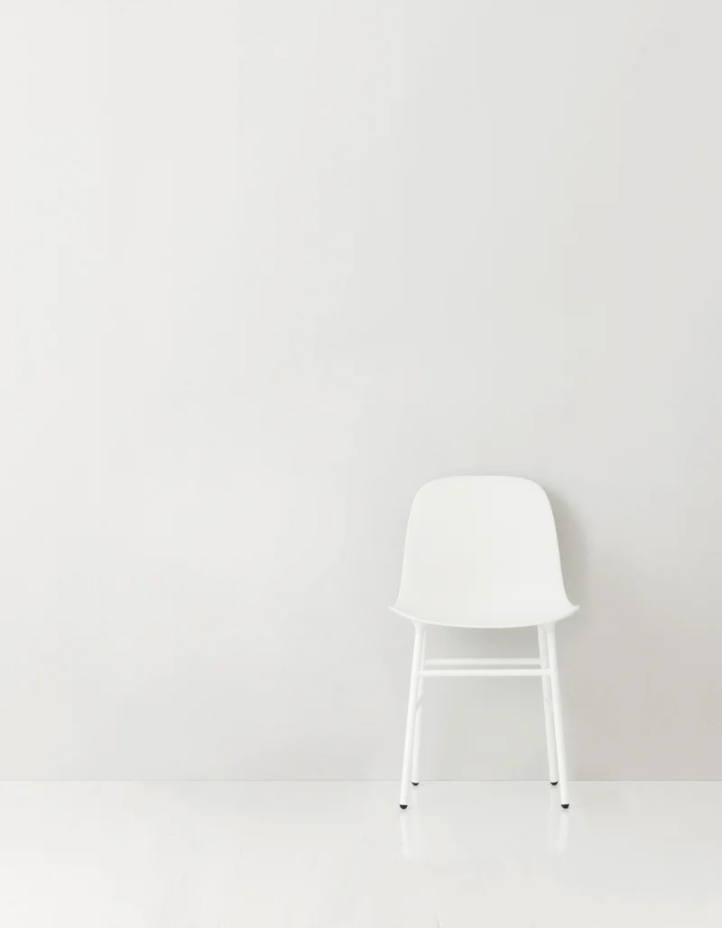 Chaise en acier et pp blanc Form - Normann Copenhagen