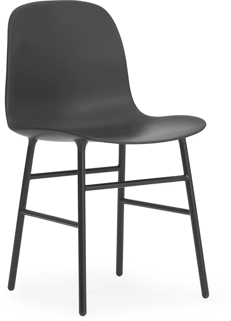 Chaise en acier et pp noir Form - Normann Copenhagen