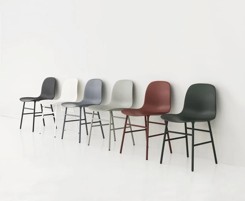 Chaise en acier et pp bleu Form - Normann Copenhagen