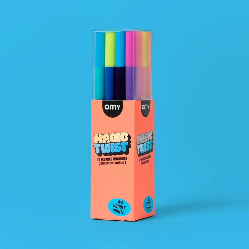 MAGIC TWIST FELT TIP PENS - 14 COLOURS + 2 REVEALERS