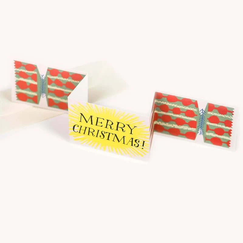 CHRISTMAS CRACKER SPLODGE CARD