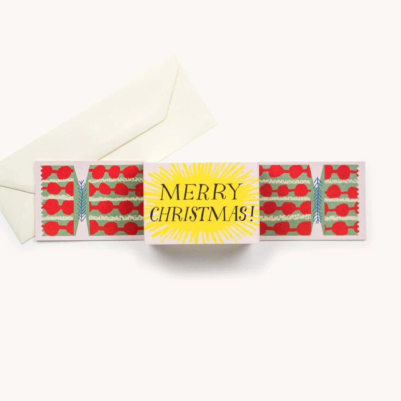 CHRISTMAS CRACKER SPLODGE CARD