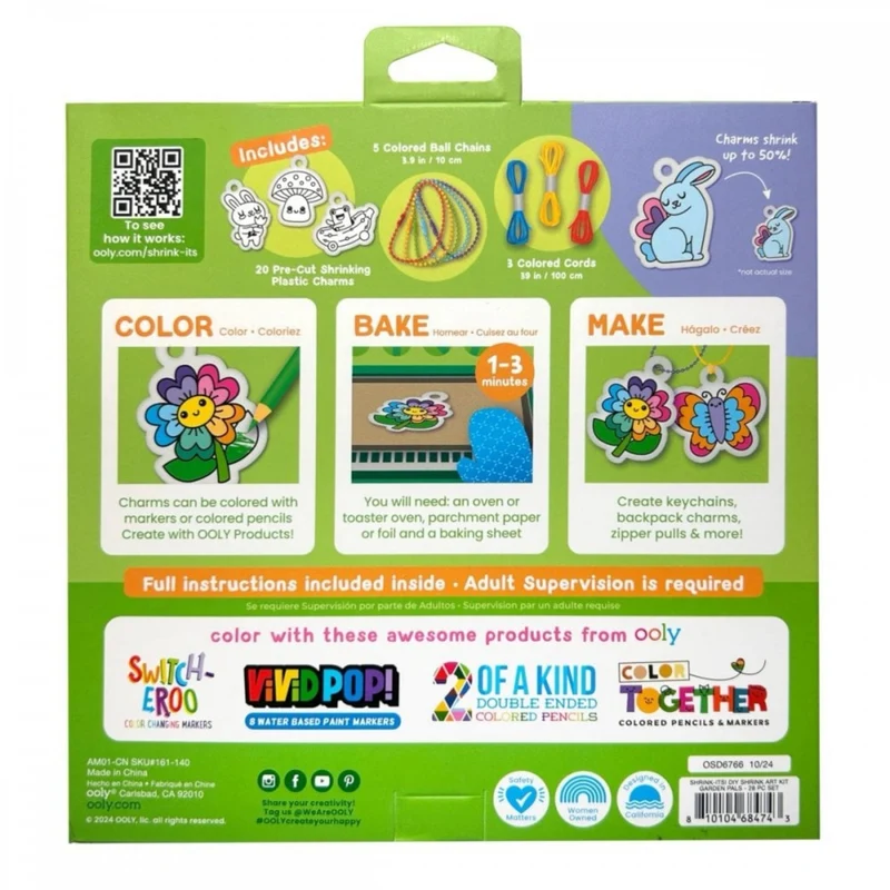 DIY SHRINK IT ART KIT - GARDEN PALS (6 YEARS+)